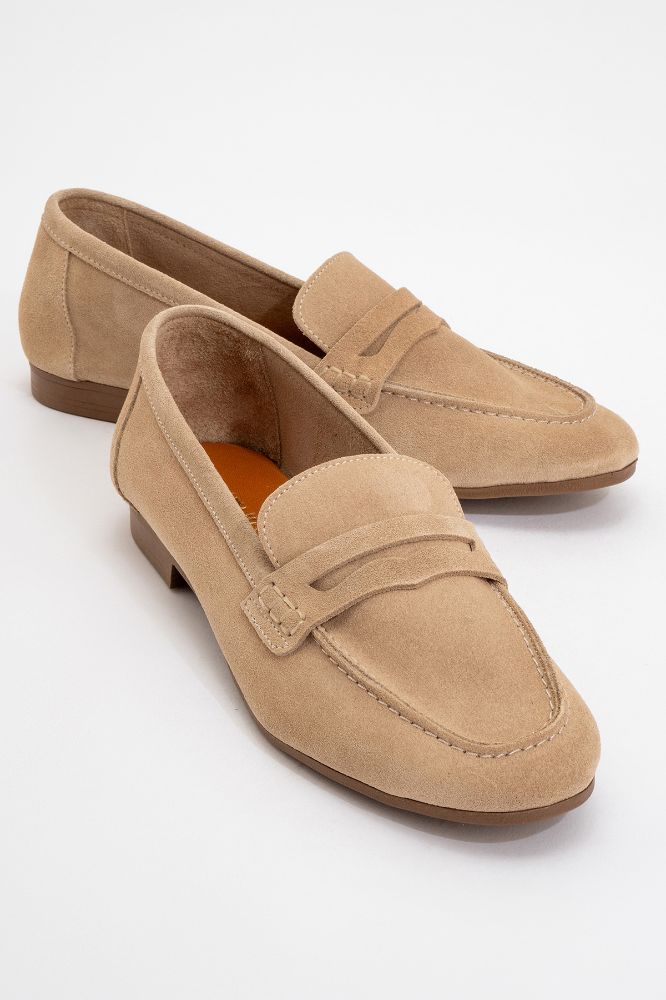 kadin-deri-loafer-ayakkabi-BEJ SUET-NHR2523461-0088435_0